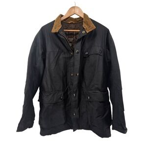 Coach Field Jacket Mens S Black Corduroy Collar Quilted Lining Utility Coat